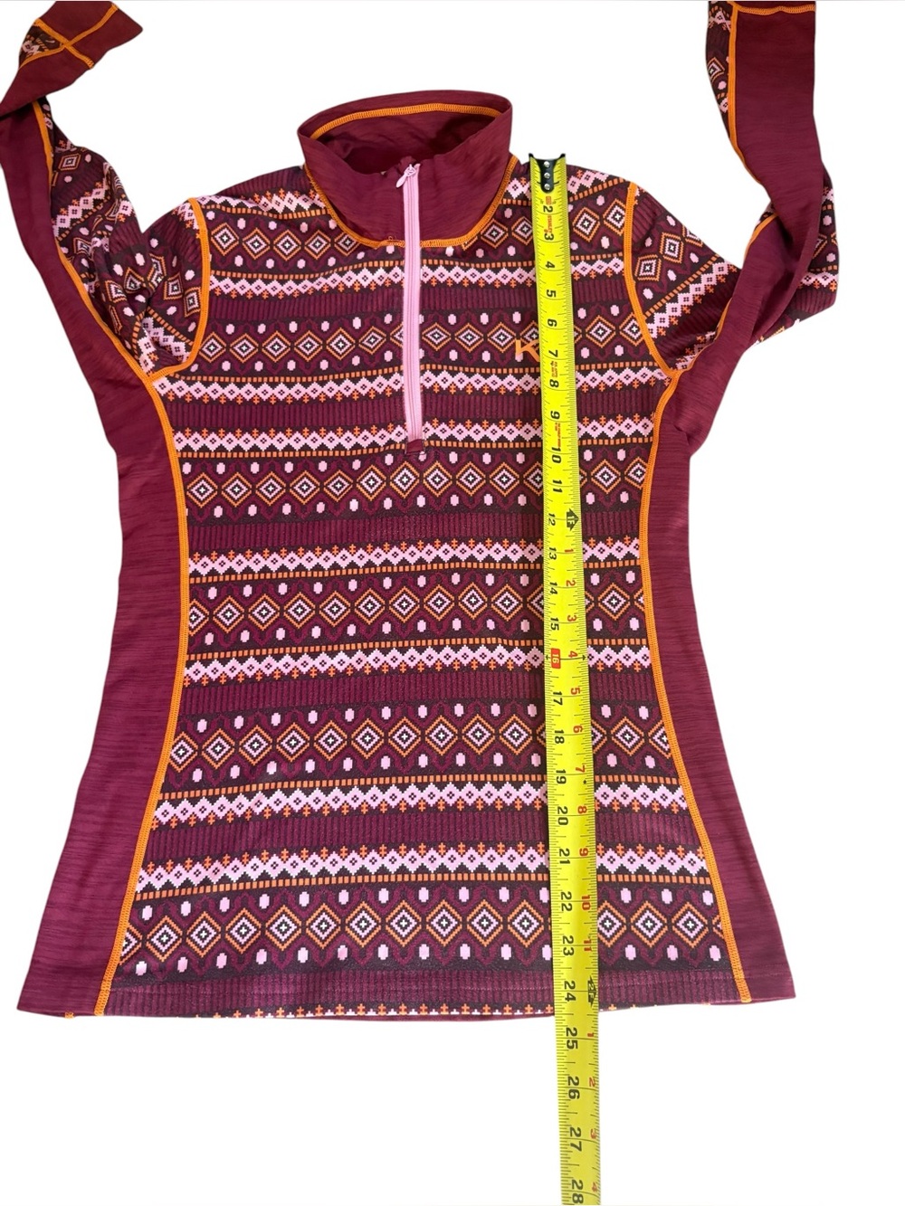 Kari Traa Lune Half Zip Mock Neck Top Base Layer Womens Size Medium. - Picture 8 of 9